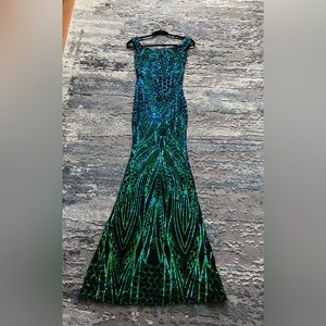 Woman’s sequin mesh dress
